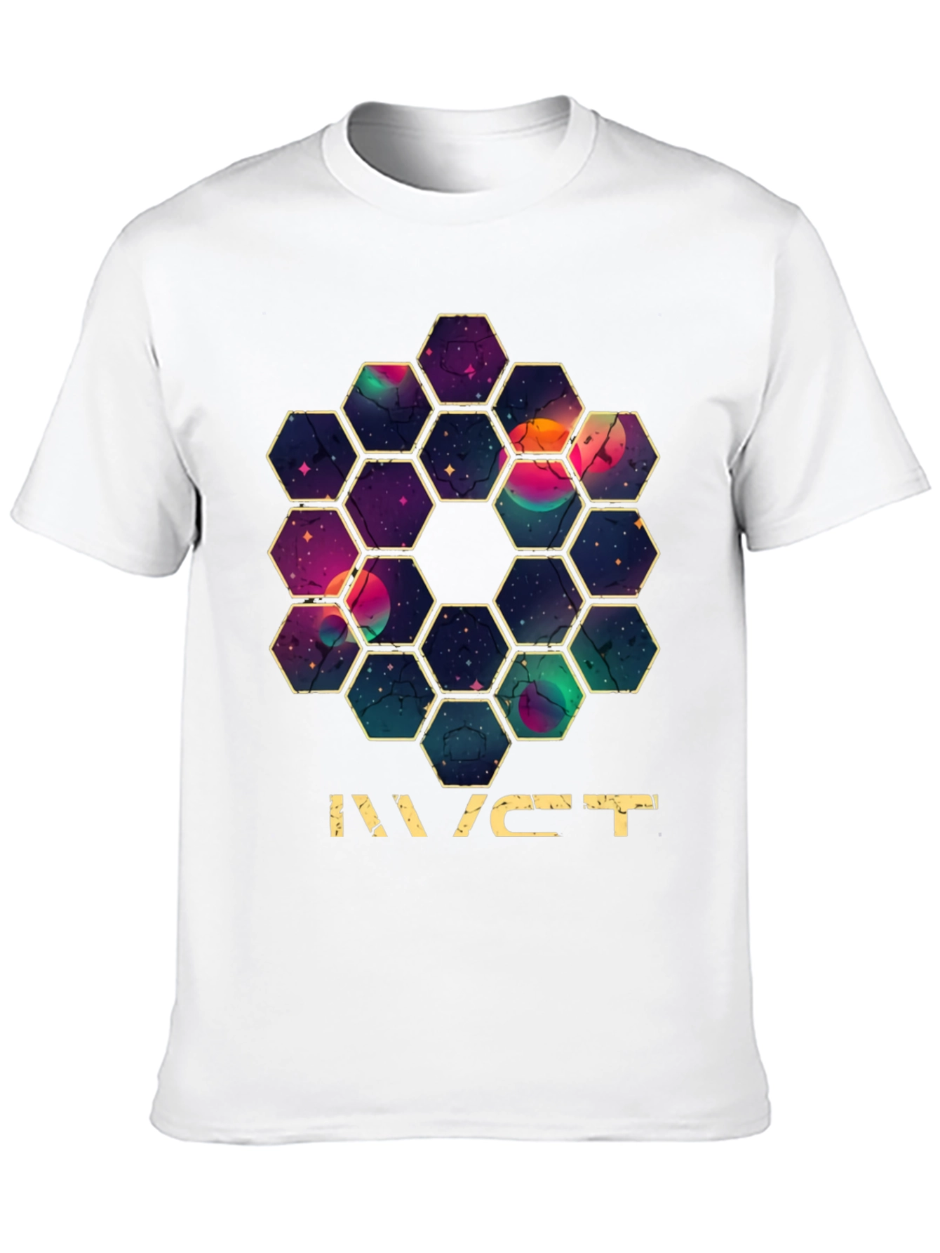 JWST Hexagon Mirror T-Shirt - Space Telescope Design