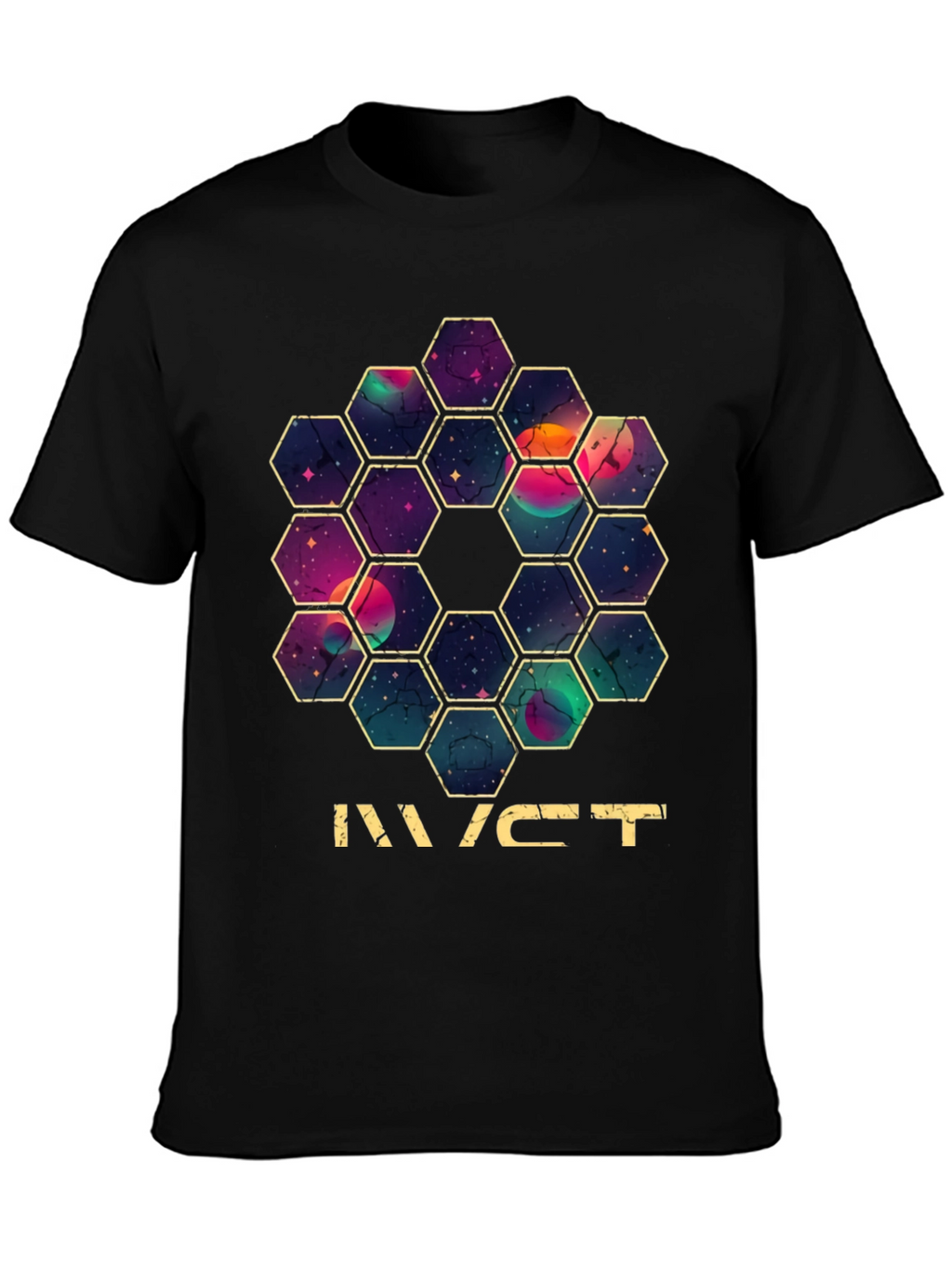 JWST Hexagon Mirror T-Shirt - Space Telescope Design