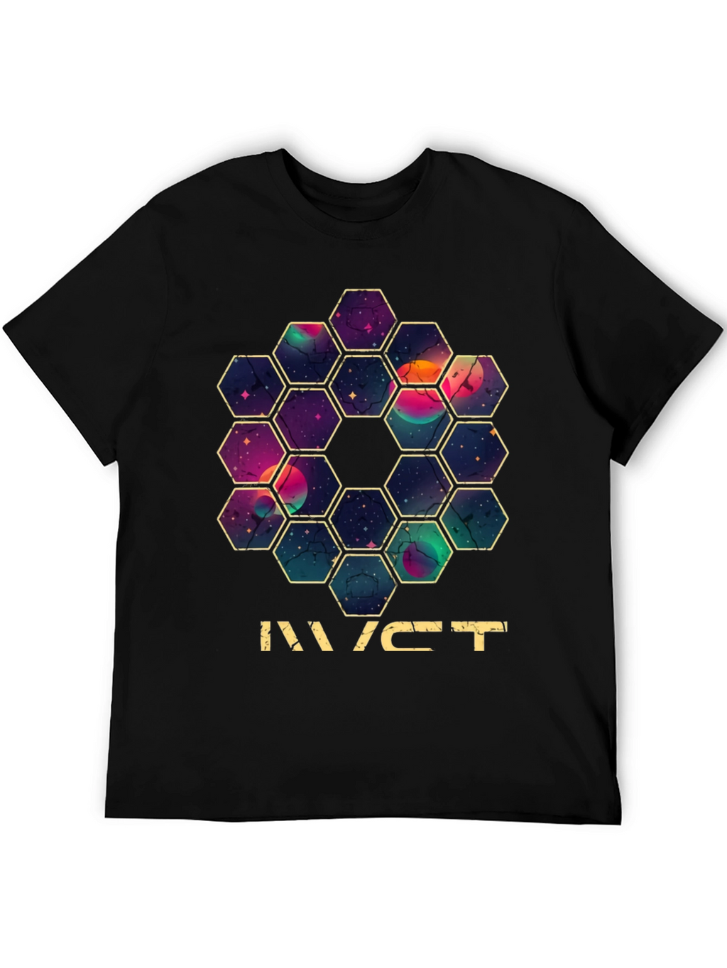 JWST Hexagon Mirror T-Shirt - Space Telescope Design