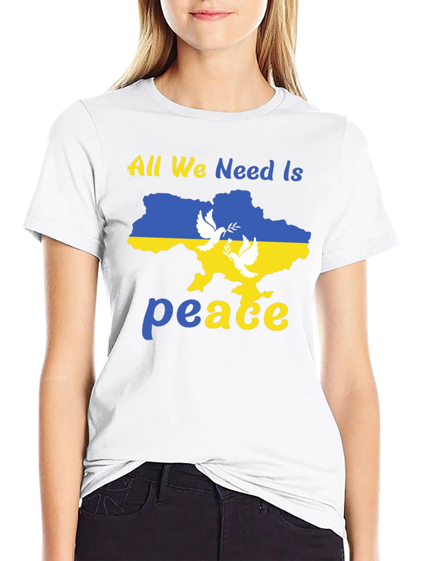 Ukraine Peace Dove Graphic Tee