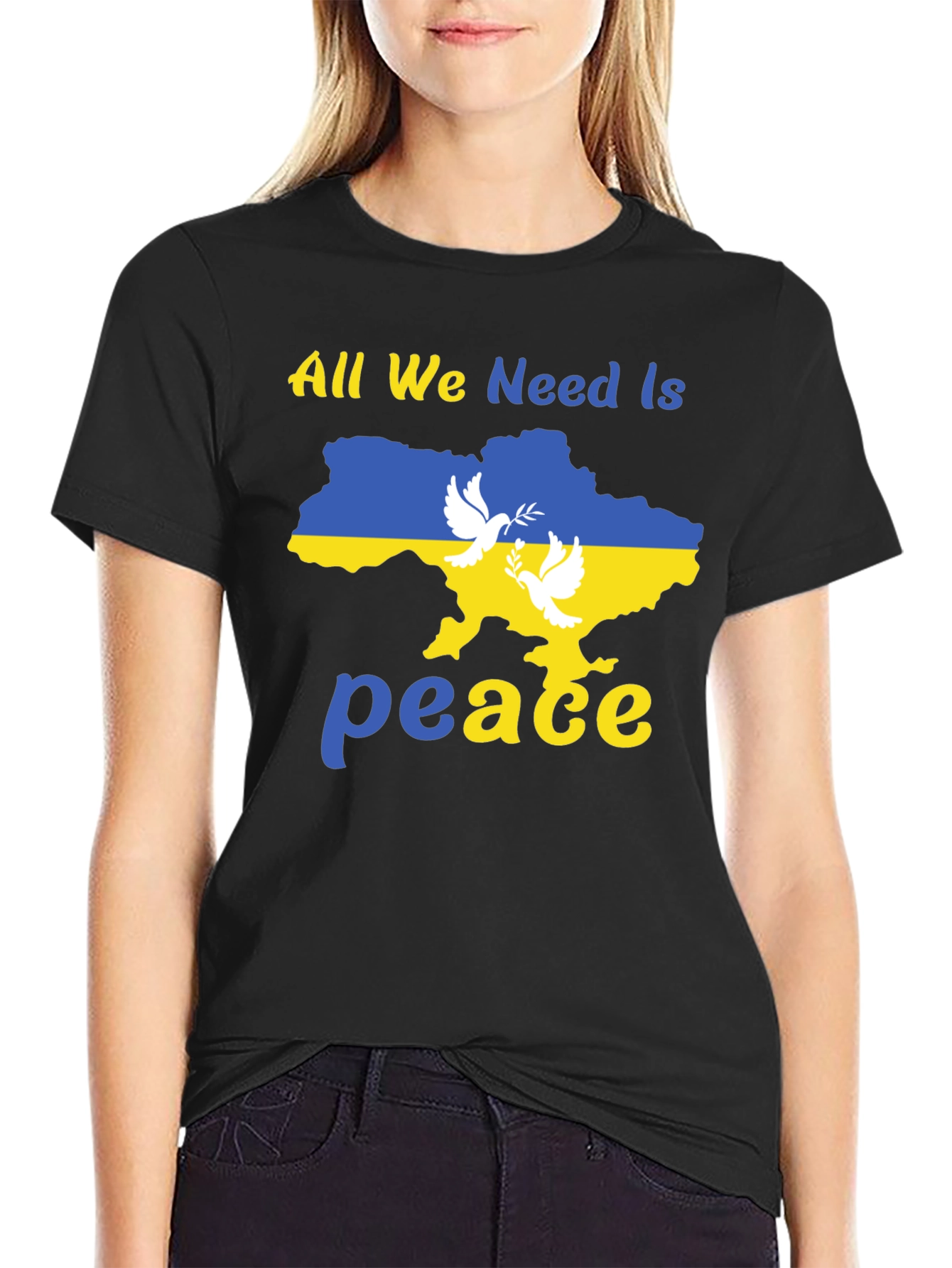 Ukraine Peace Dove Graphic Tee