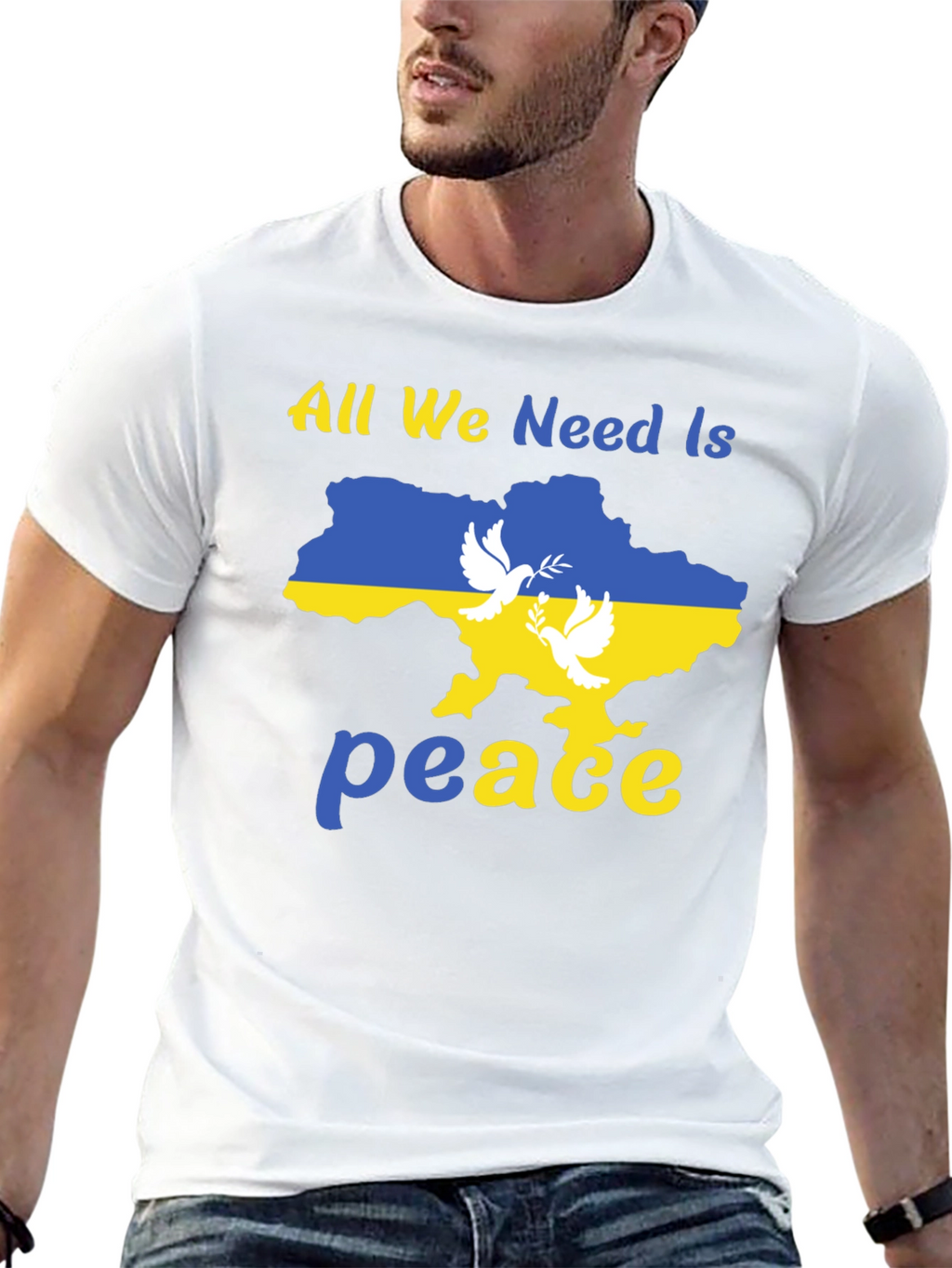 Ukraine Peace Dove Graphic Tee