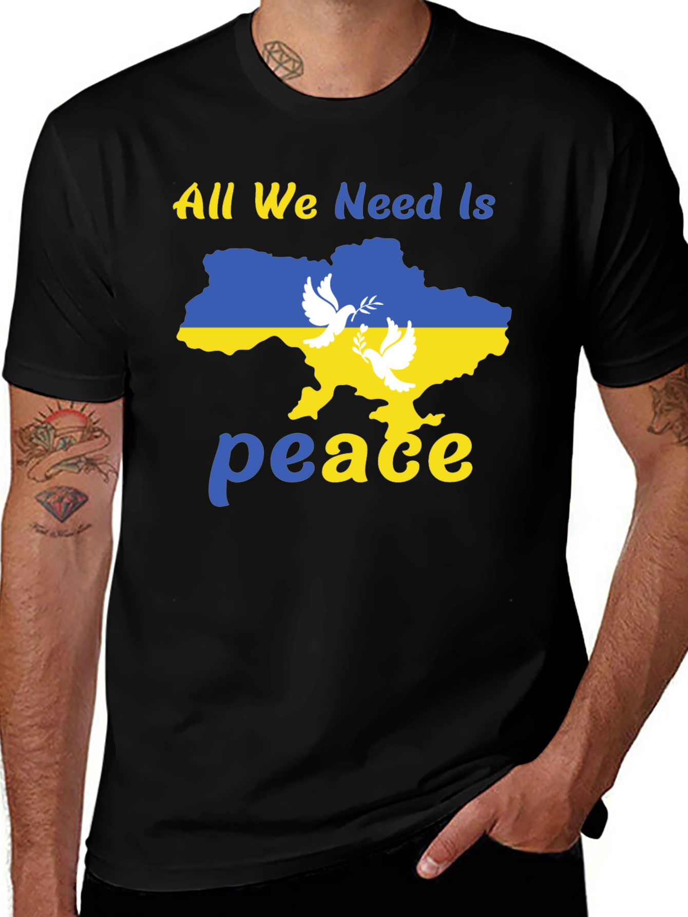 Ukraine Peace Dove Graphic Tee