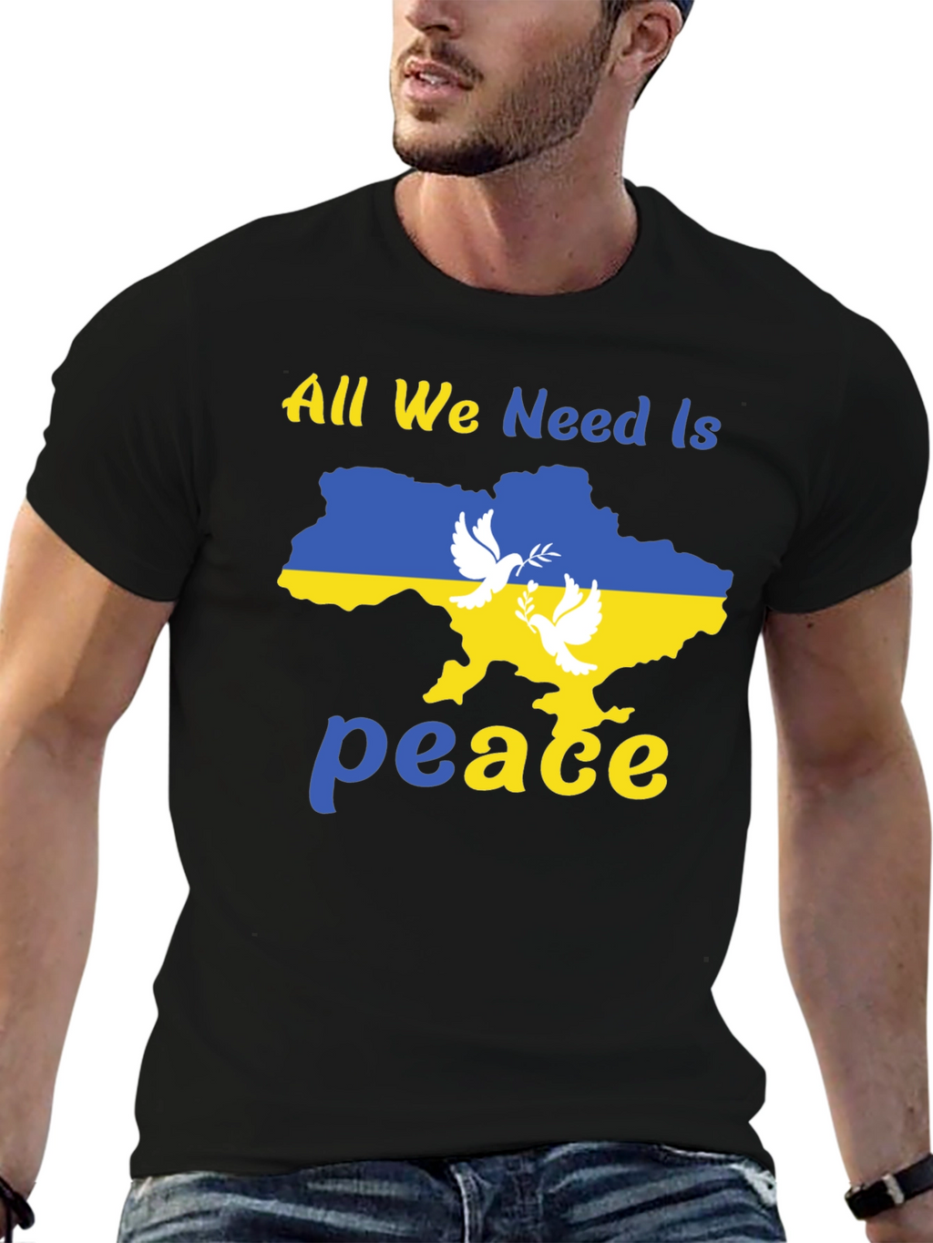 Ukraine Peace Dove Graphic Tee