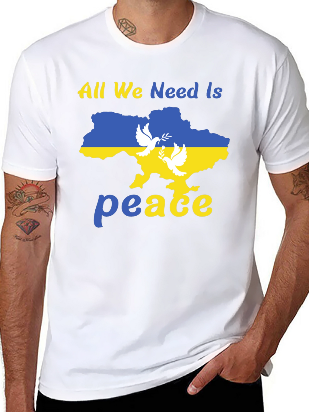 Ukraine Peace Dove Graphic Tee