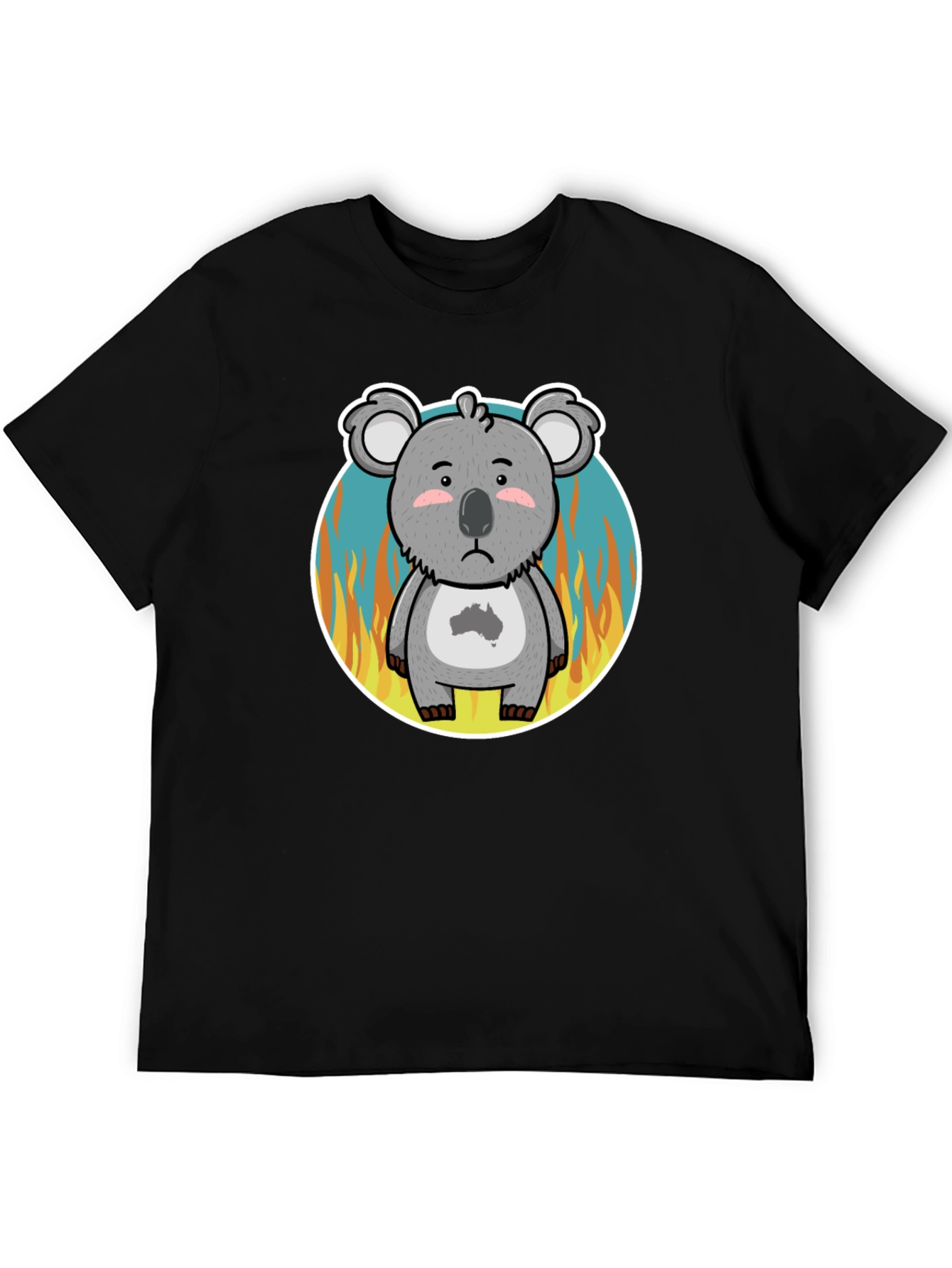Distressed Koala Australia Bushfire Awareness T-Shirt
