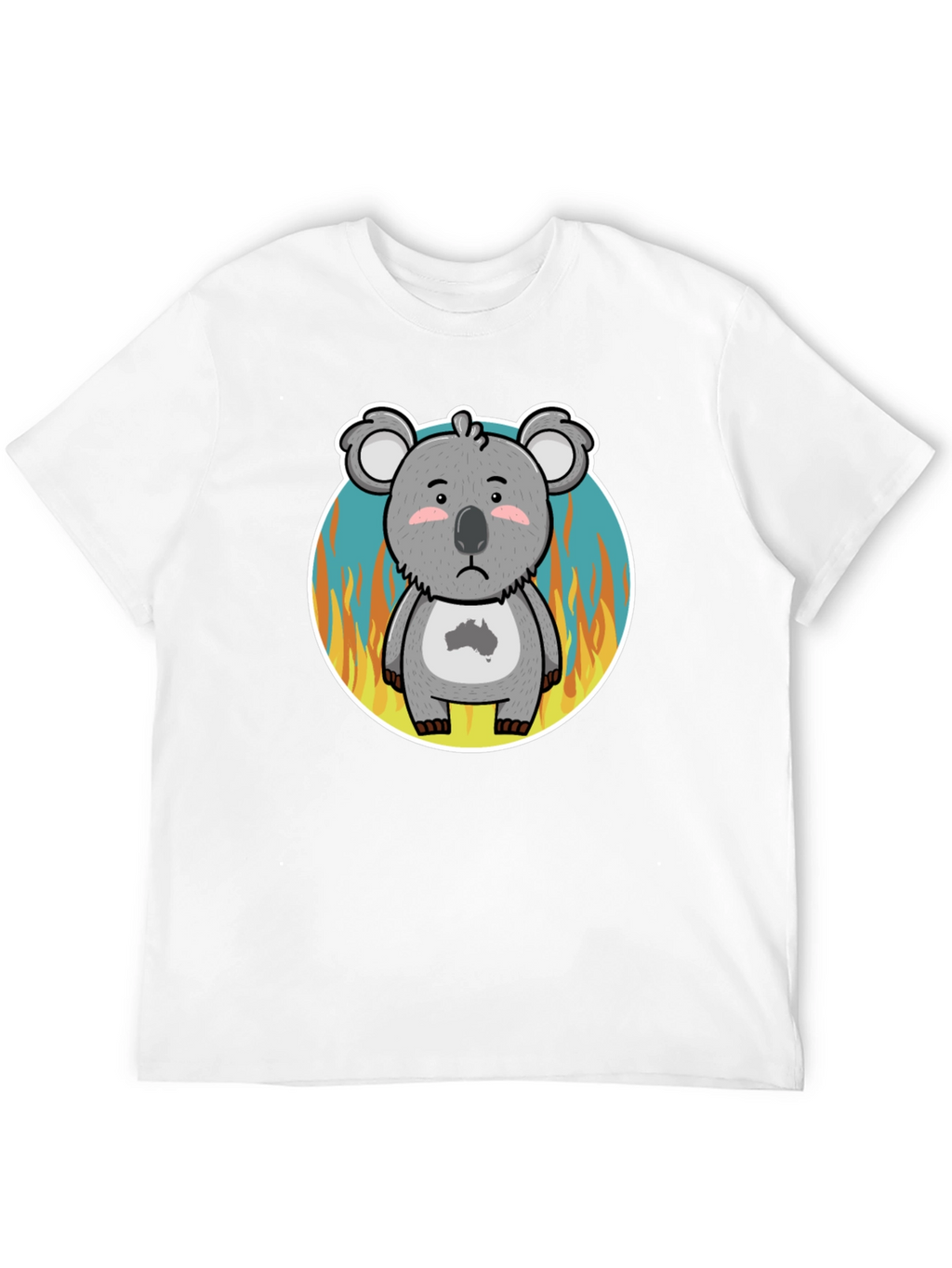 Distressed Koala Australia Bushfire Awareness T-Shirt