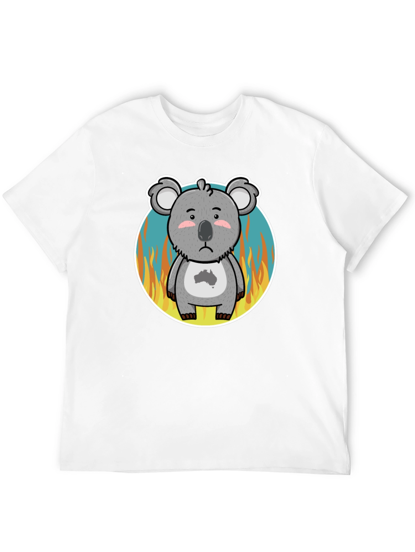 Distressed Koala Australia Bushfire Awareness T-Shirt