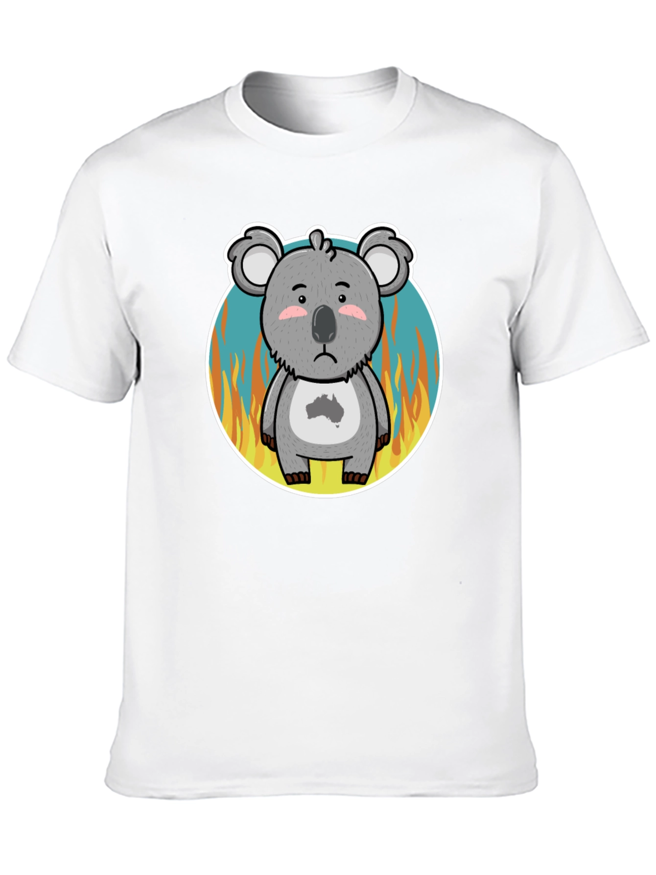 Distressed Koala Australia Bushfire Awareness T-Shirt