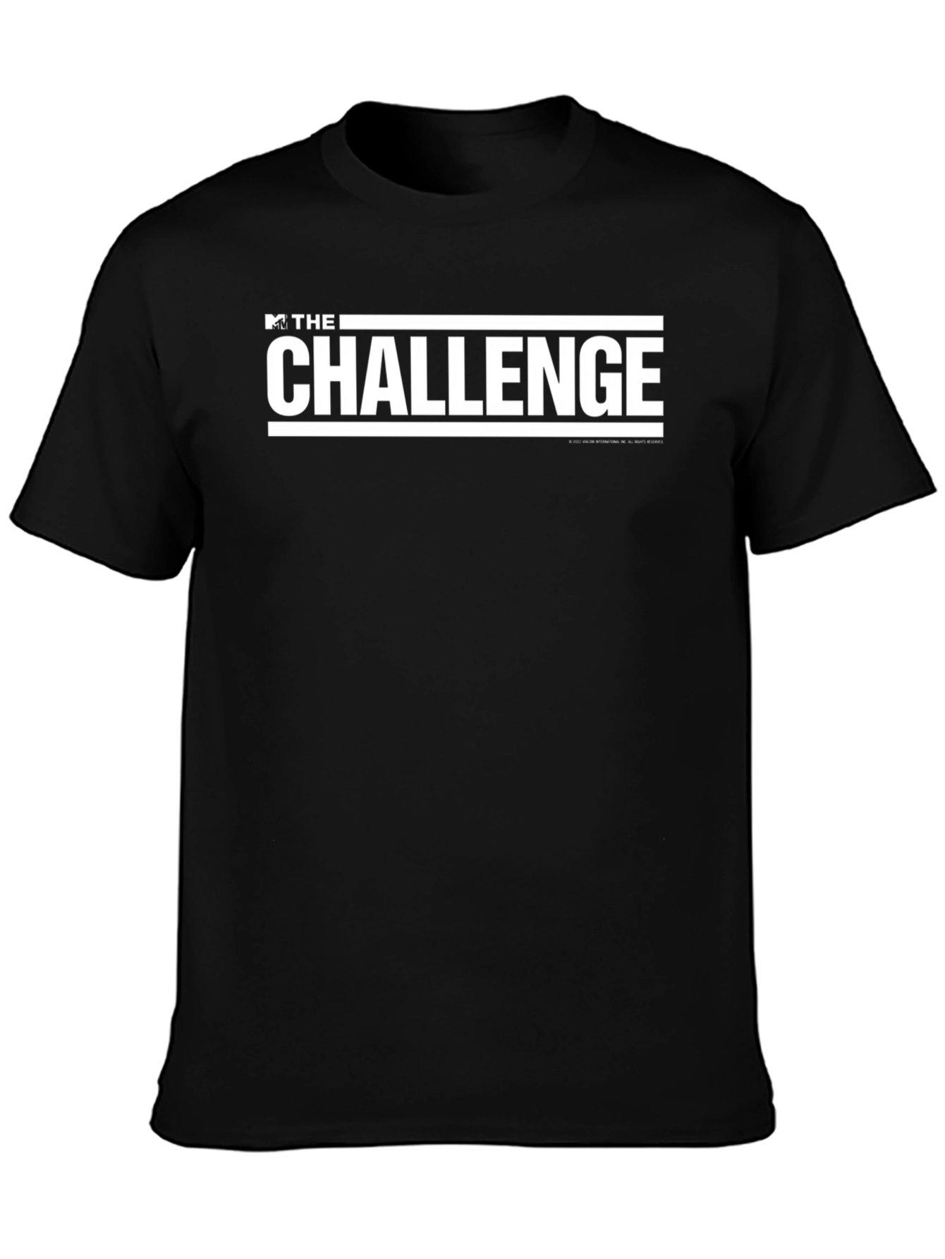 MTVs The Challenge White Logo Black Tee