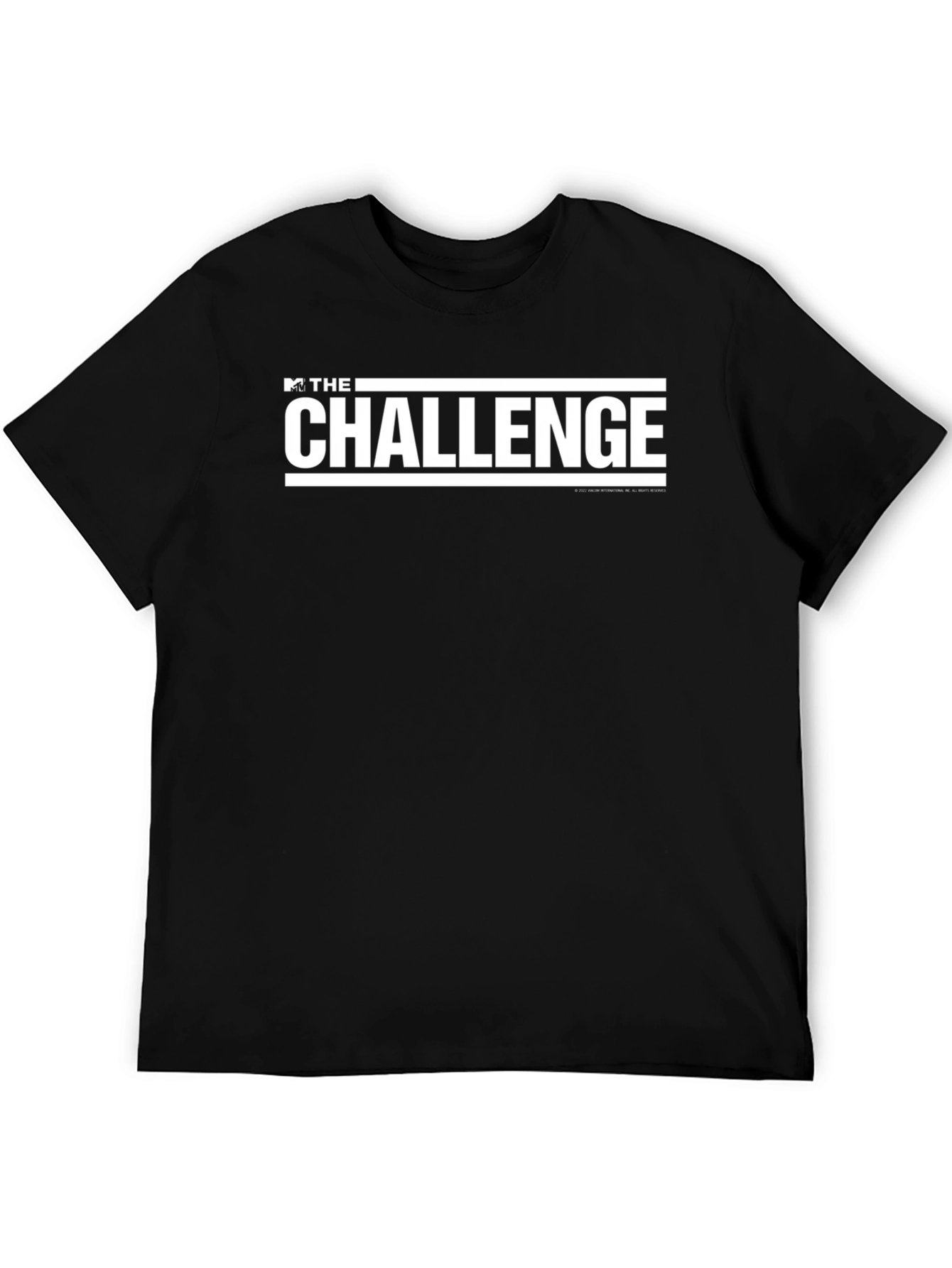 MTVs The Challenge White Logo Black Tee