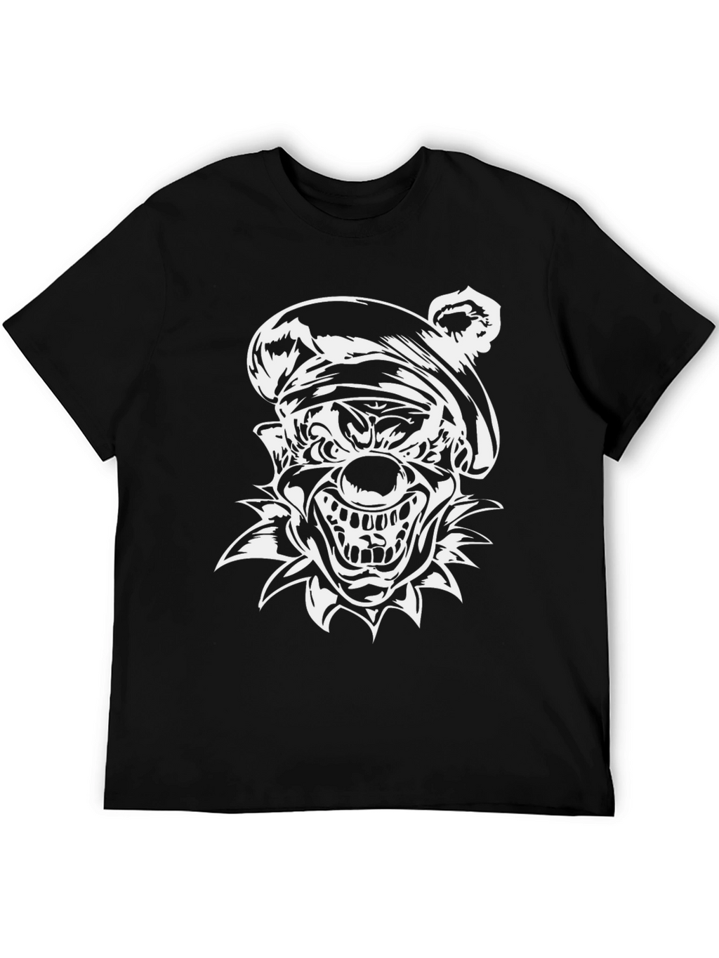 Creepy Clown Graphic Black T-Shirt
