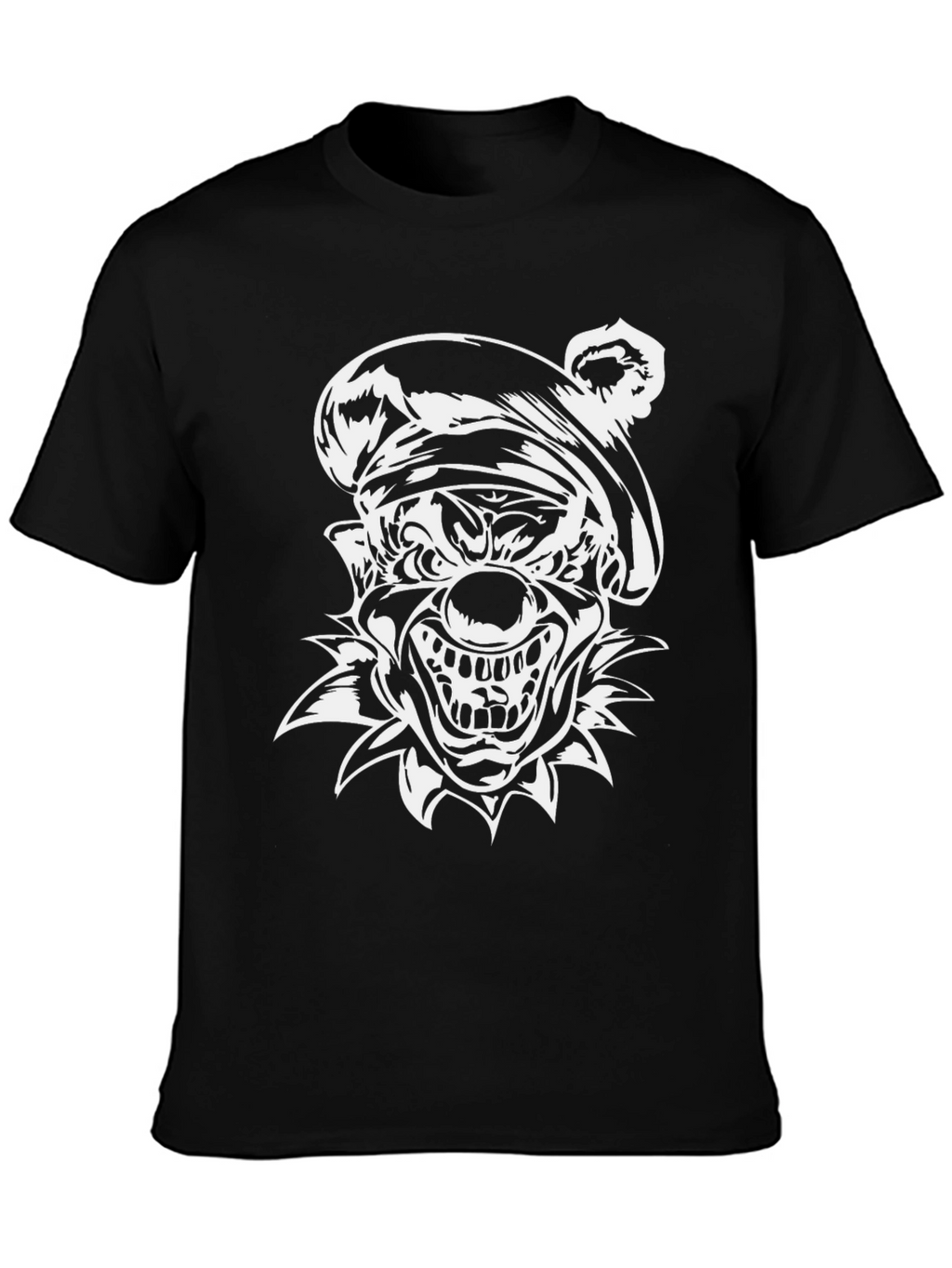 Creepy Clown Graphic Black T-Shirt