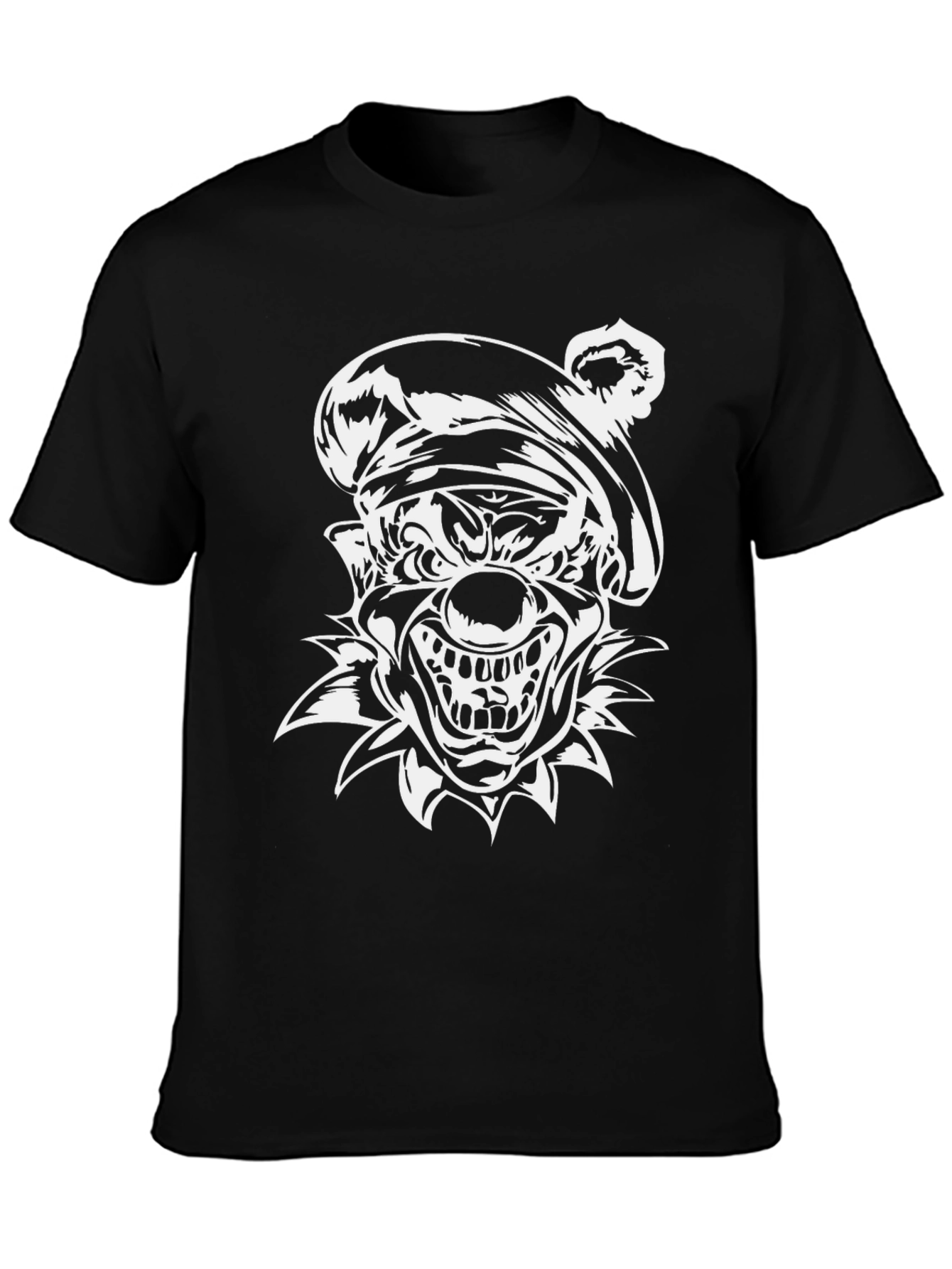 Creepy Clown Graphic Black T-Shirt