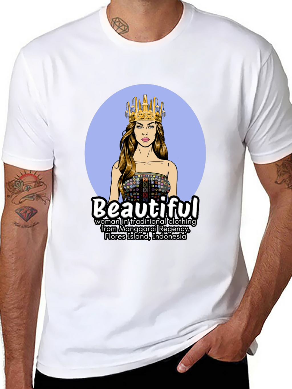 Traditional Indonesian Woman Graphic T-Shirt