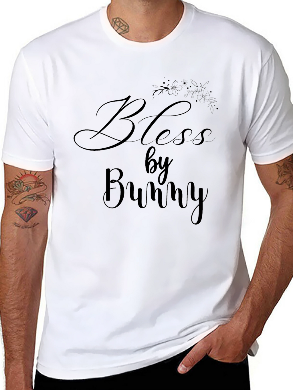 Bless By Bunny Black Graphic T-Shirt