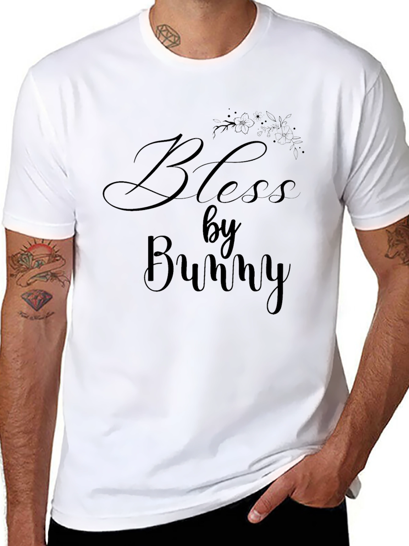 Bless By Bunny Black Graphic T-Shirt
