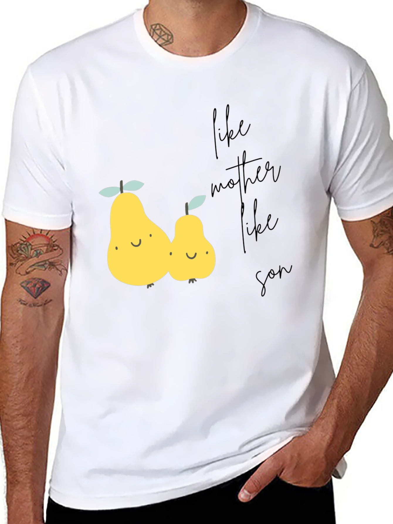 Like Mother Like Son Pear Graphic T-Shirt