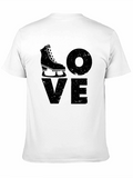 I Love Skating Graphic Tee - Black Casual T-Shirt
