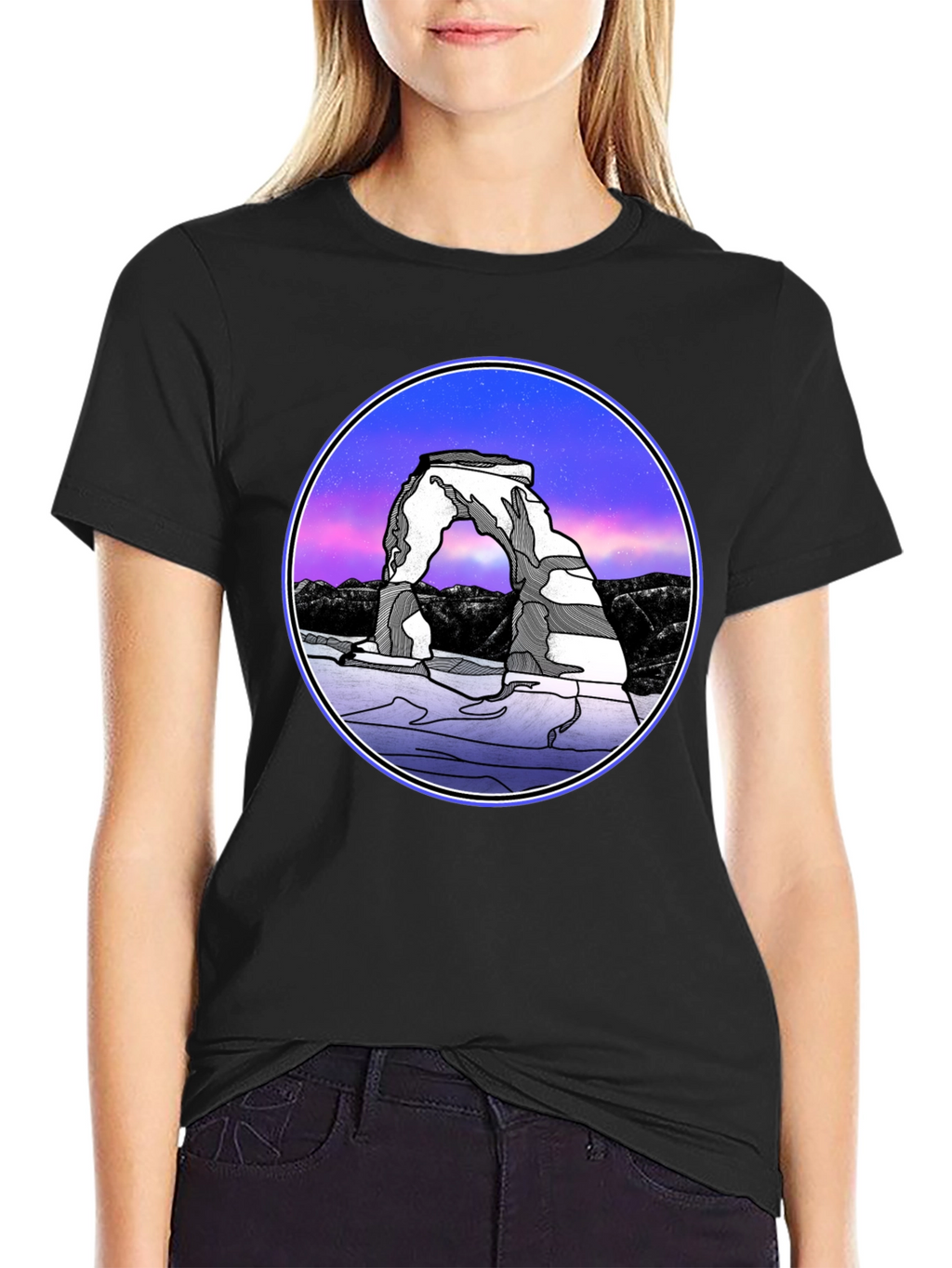 Arches National Park T-Shirt - Night Sky Design