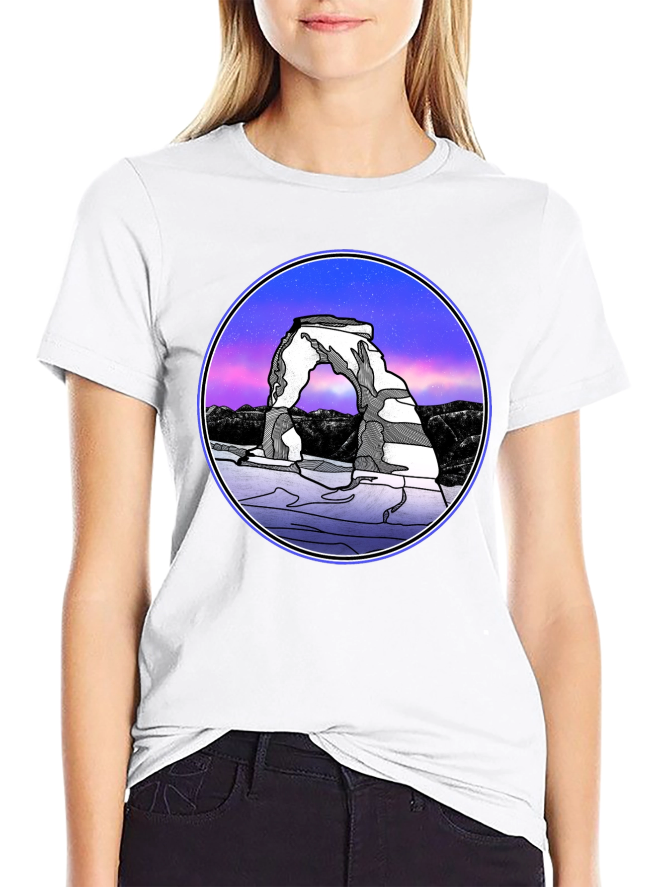 Arches National Park T-Shirt - Night Sky Design