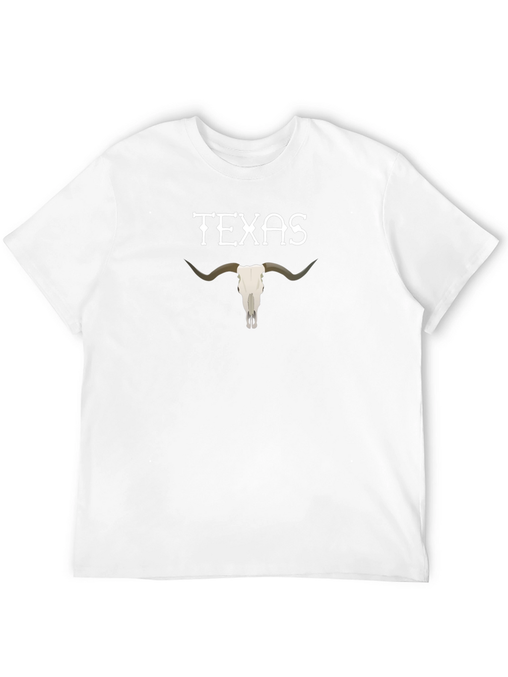 Texas Longhorn Skull Graphic Black T-Shirt