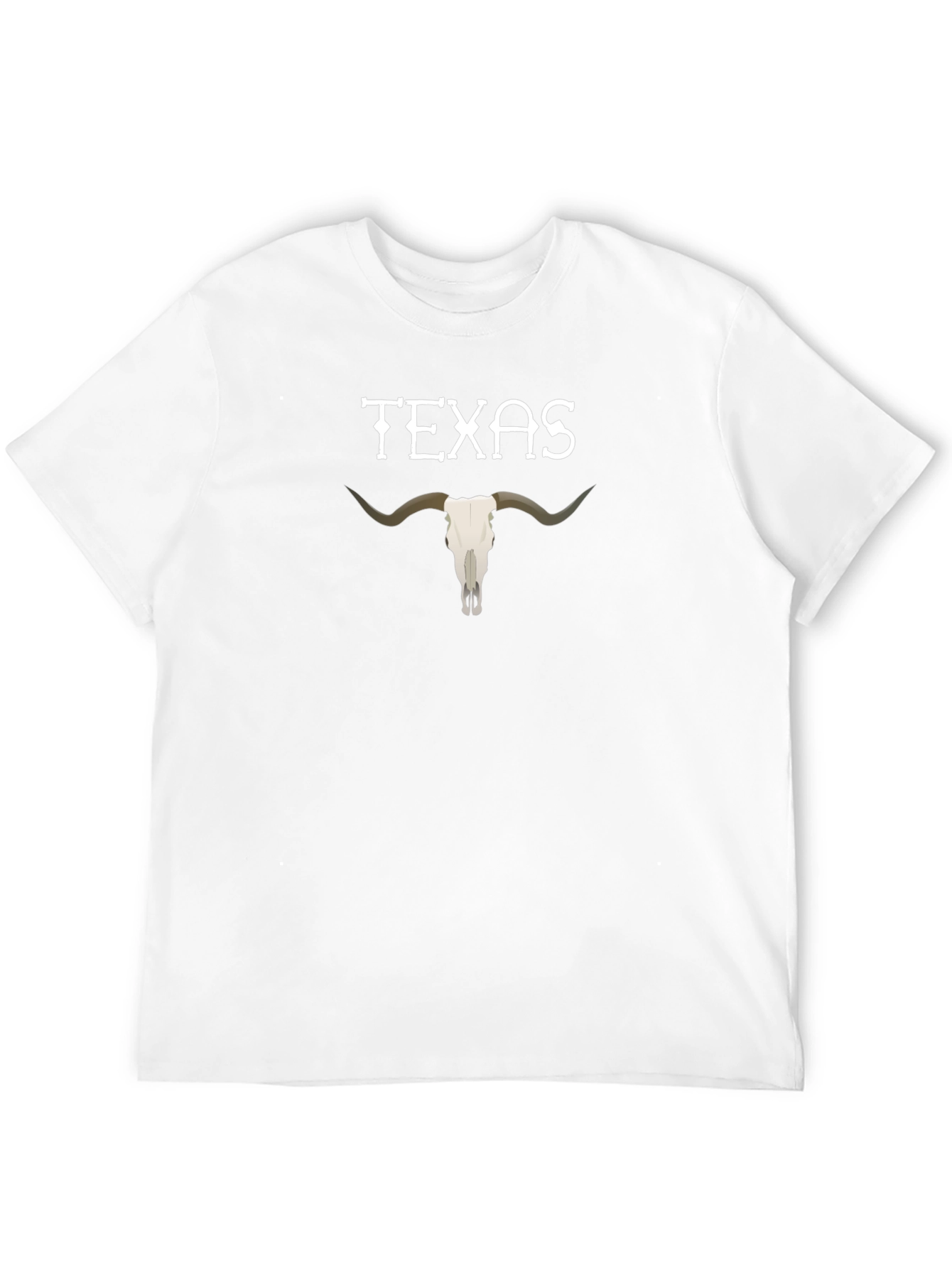 Texas Longhorn Skull Graphic Black T-Shirt