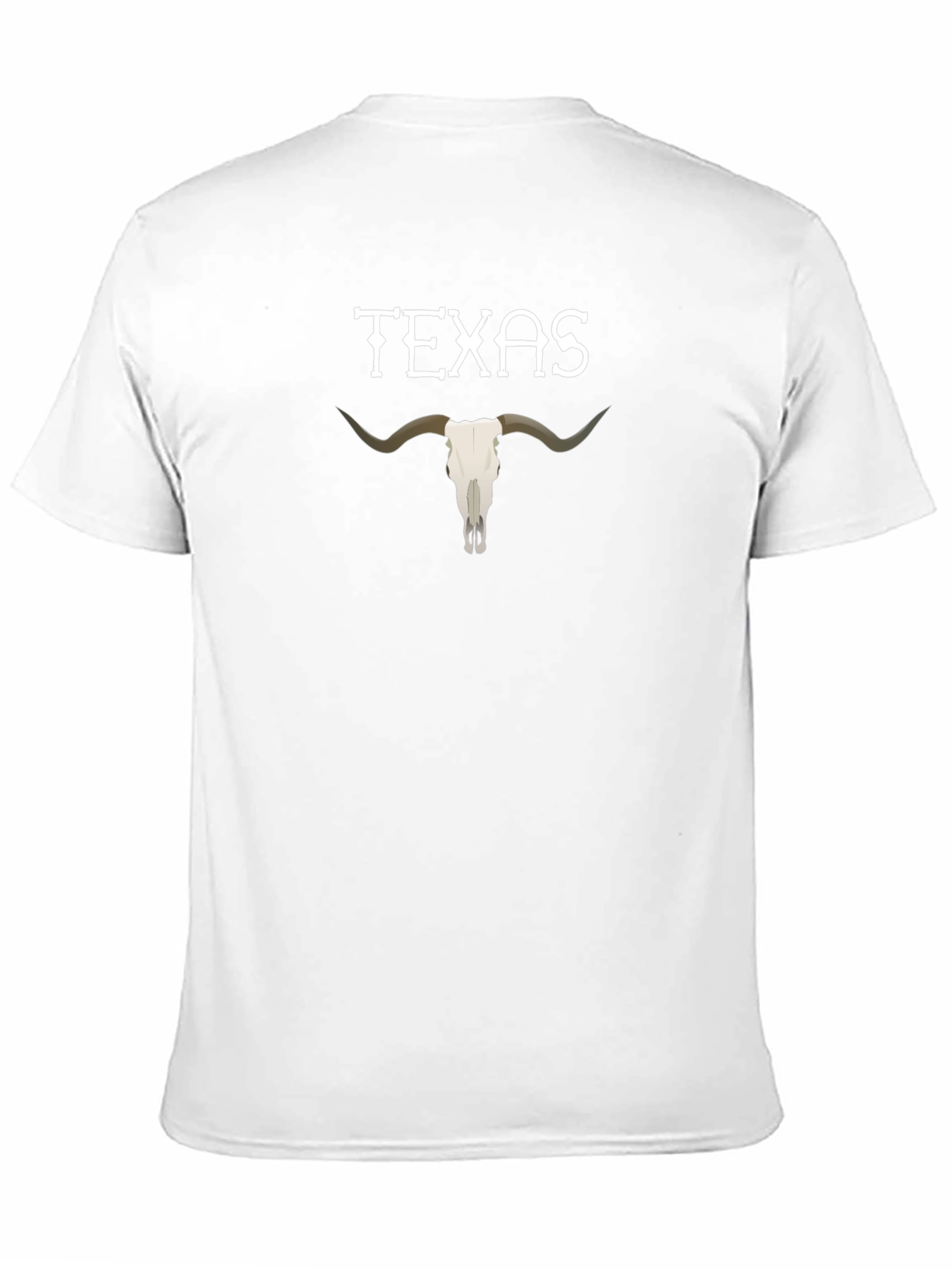 Texas Longhorn Skull Graphic Black T-Shirt
