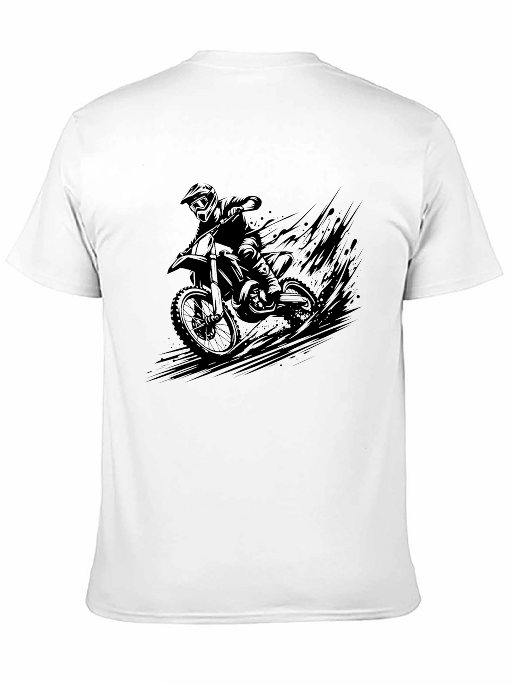Dirt Bike Rider Graphic T-Shirt - Black