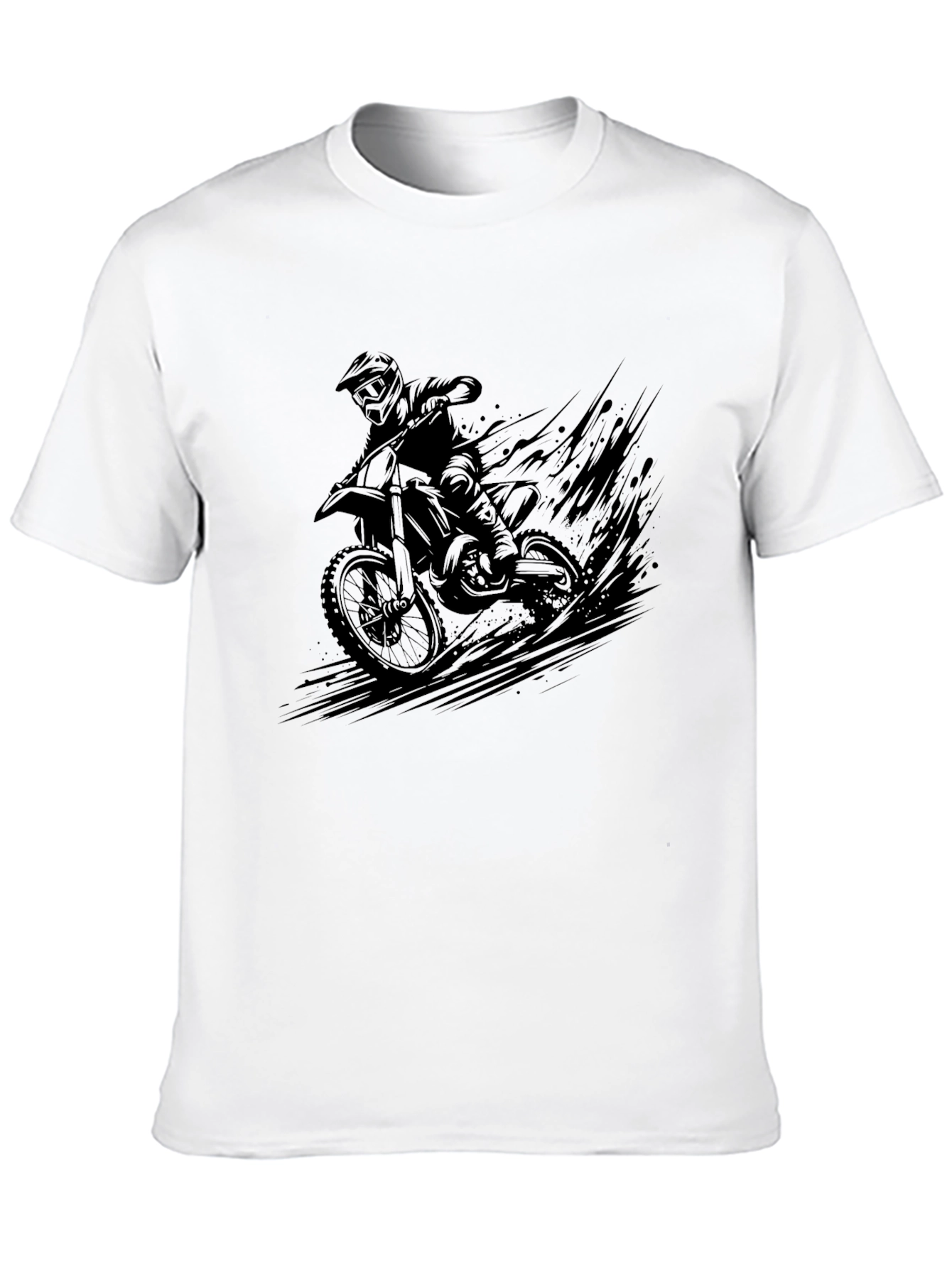 Dirt Bike Rider Graphic T-Shirt - Black
