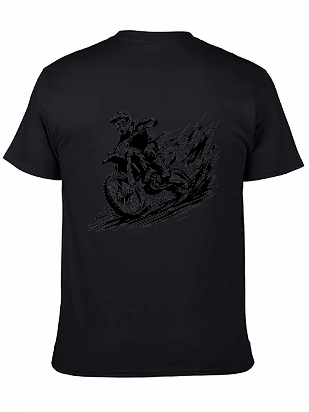 Dirt Bike Rider Graphic T-Shirt - Black
