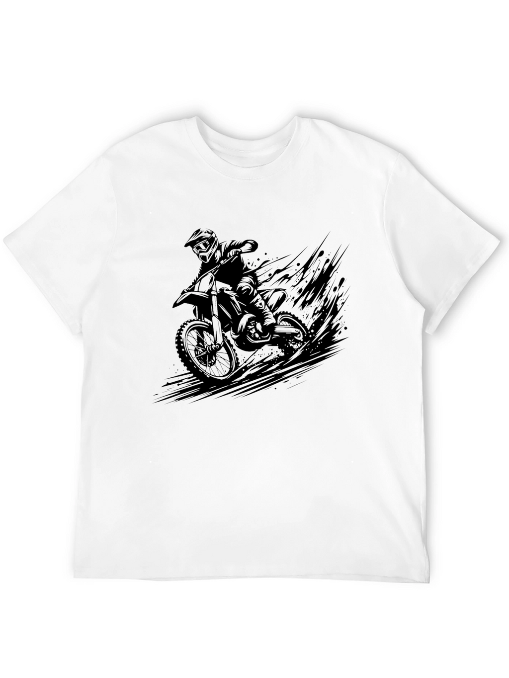 Dirt Bike Rider Graphic T-Shirt - Black