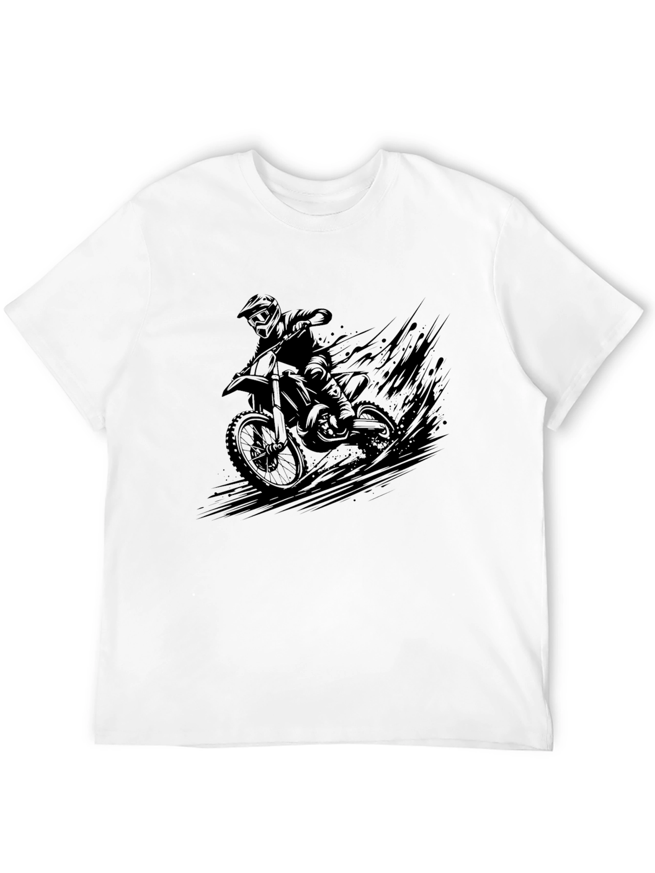 Dirt Bike Rider Graphic T-Shirt - Black