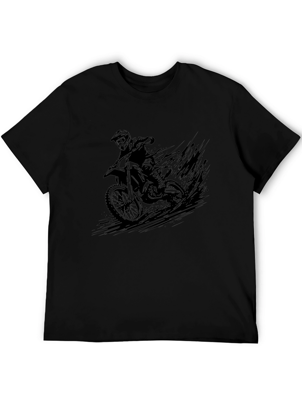 Dirt Bike Rider Graphic T-Shirt - Black