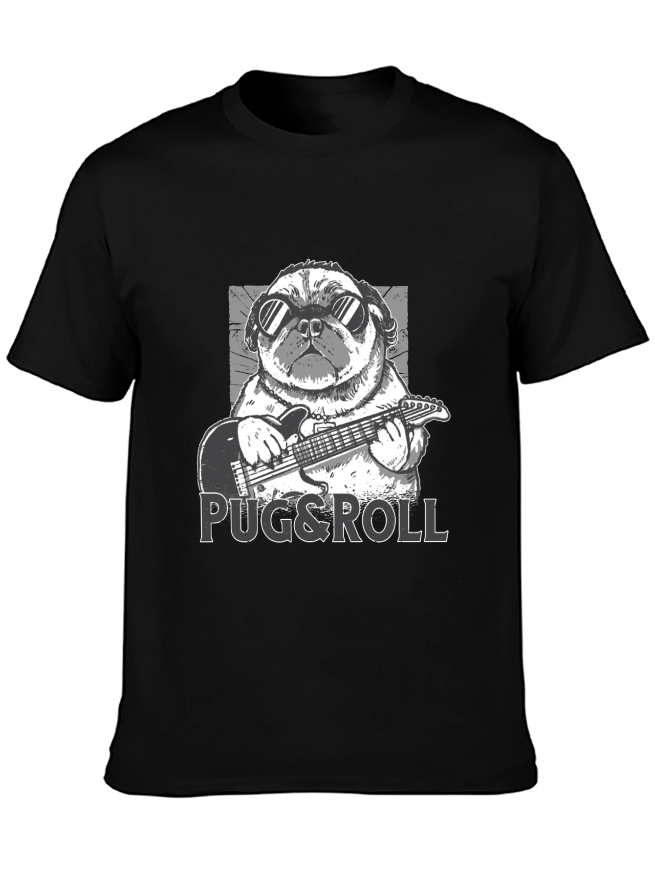 Pug & Roll Graphic T-Shirt