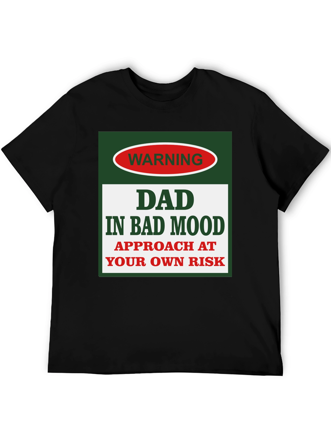 Dad In Bad Mood Warning Graphic Tee