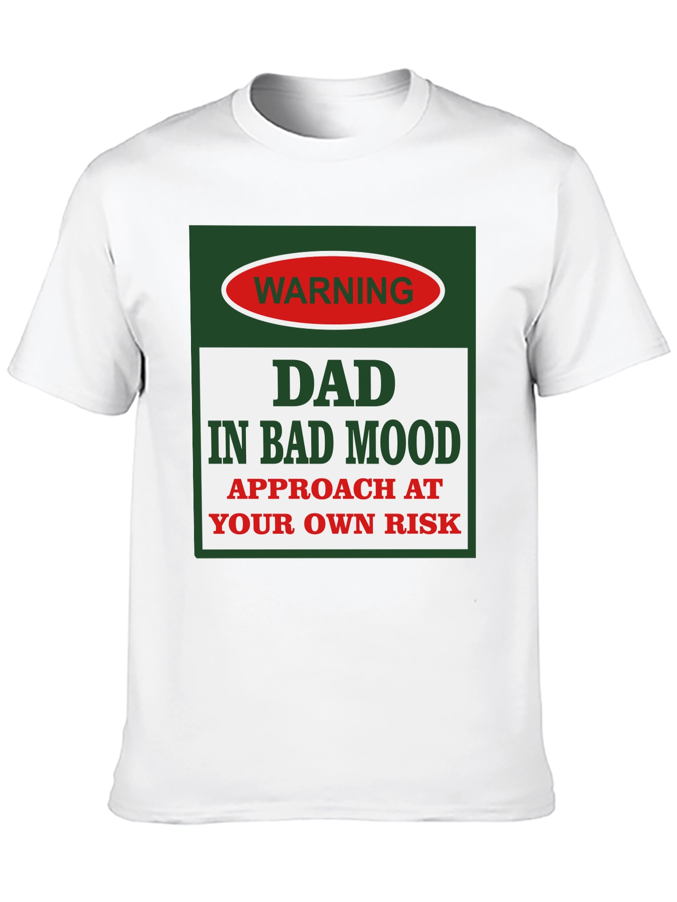 Dad In Bad Mood Warning Graphic Tee