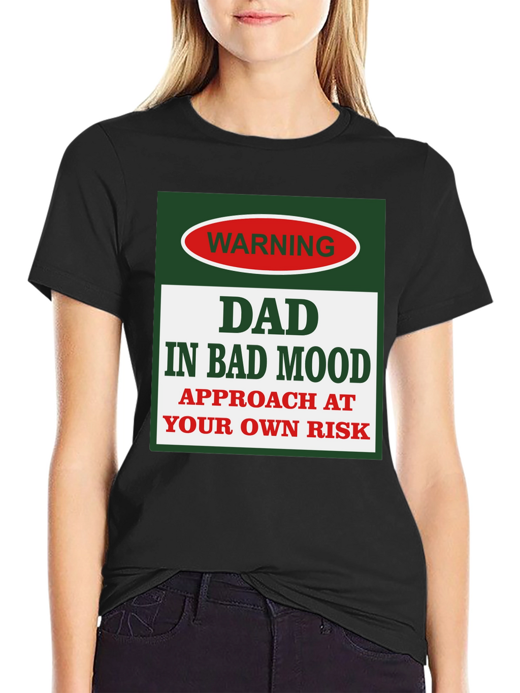 Dad In Bad Mood Warning Graphic Tee