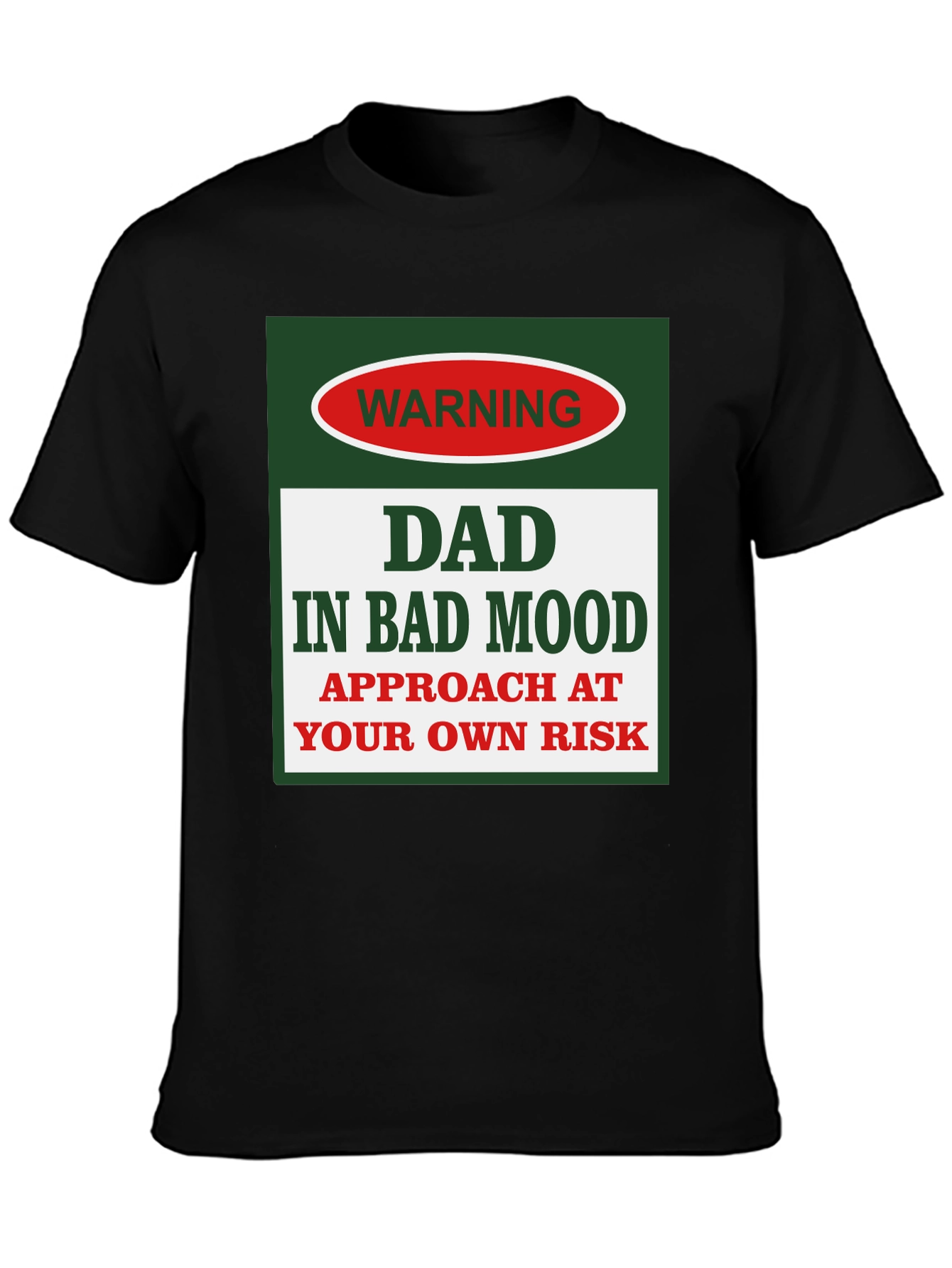 Dad In Bad Mood Warning Graphic Tee