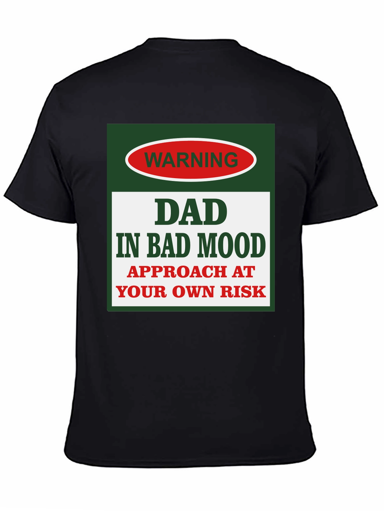 Dad In Bad Mood Warning Graphic Tee
