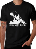Oldschool Dislike Graphic Tee - Black Cotton Casual
