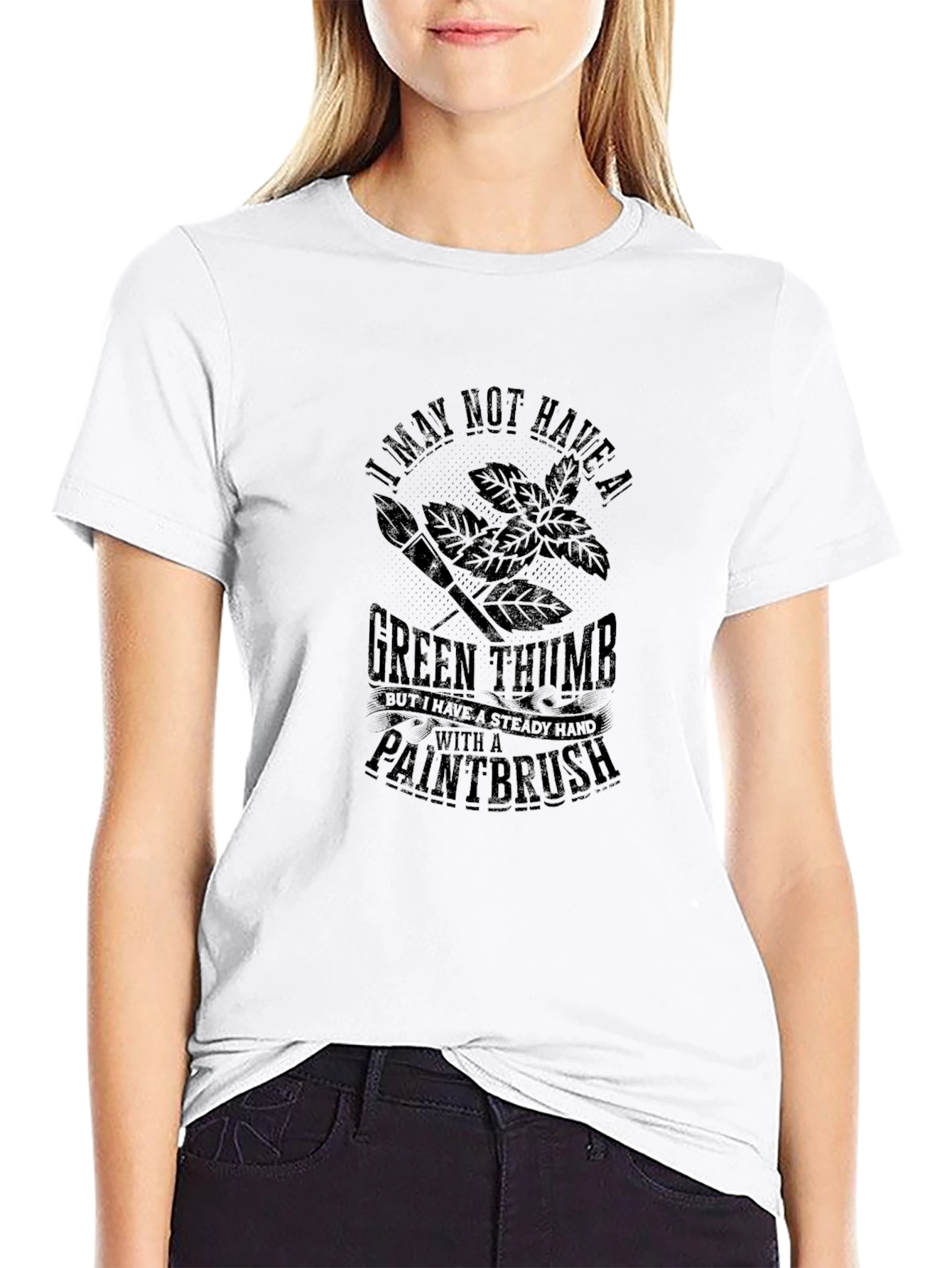 Green Thumb Paintbrush Graphic Tee