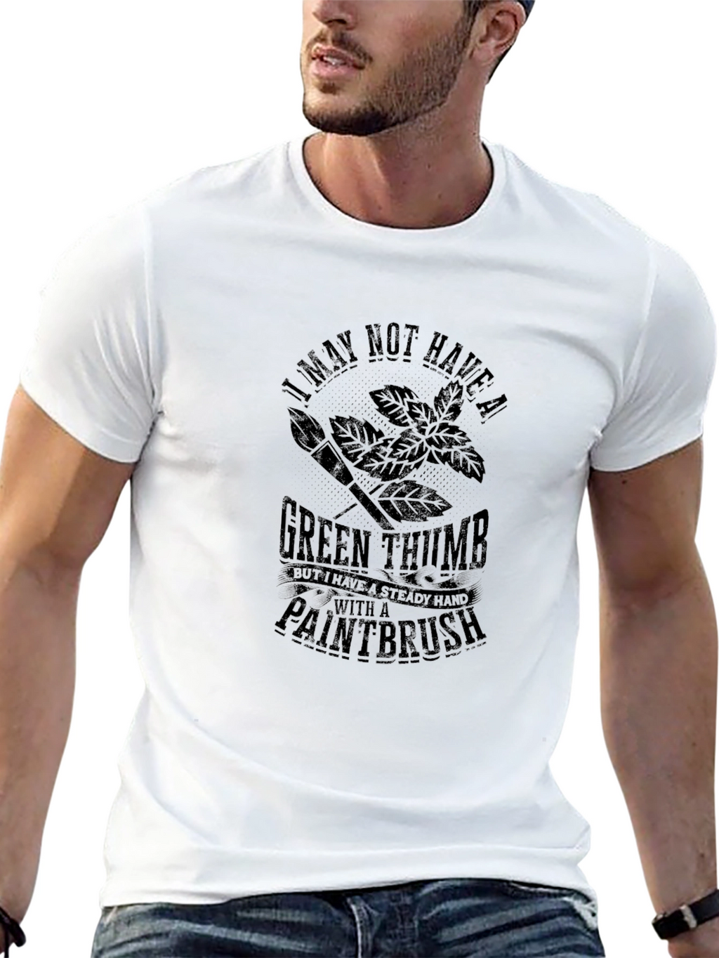 Green Thumb Paintbrush Graphic Tee