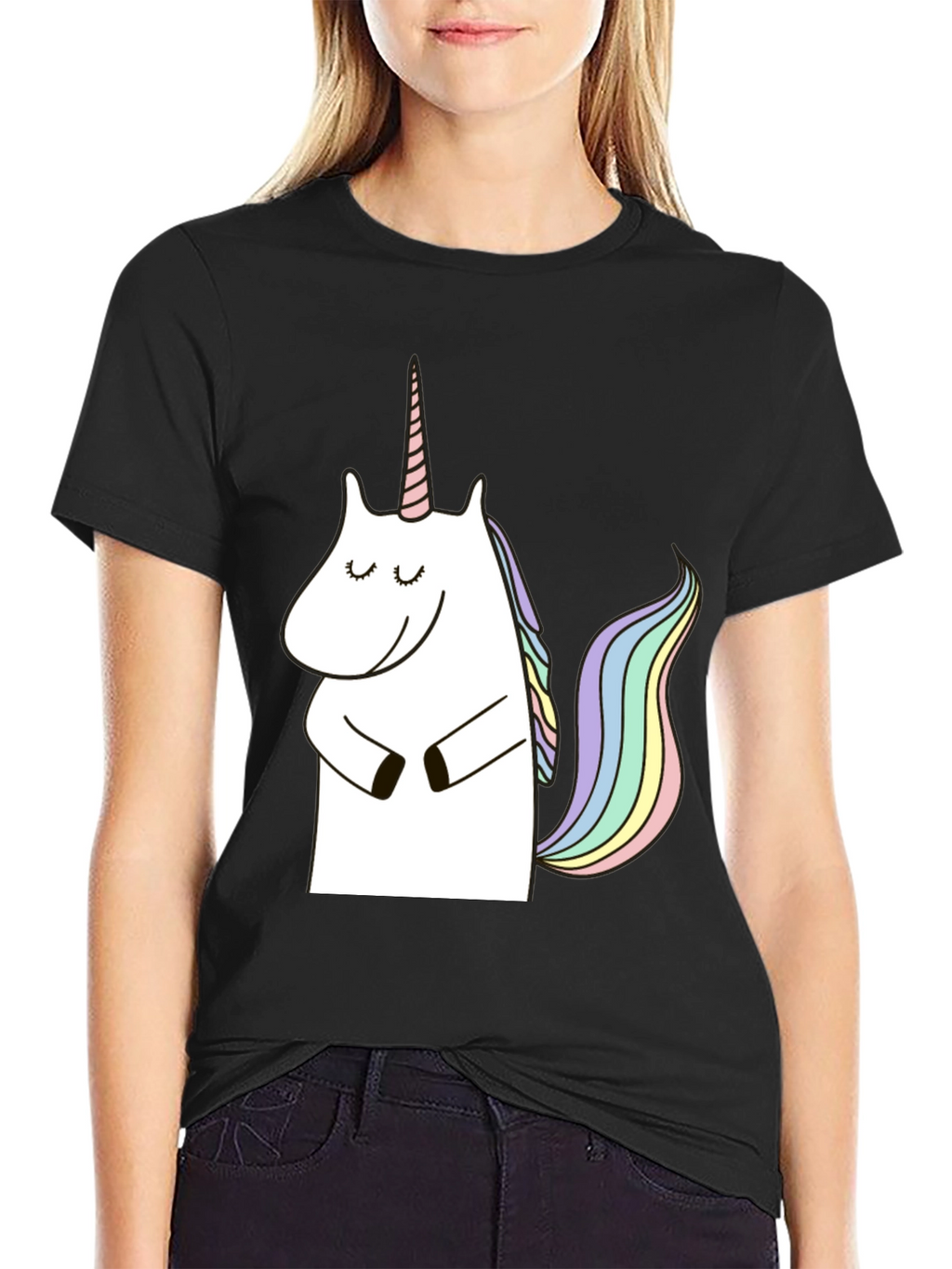 Unicorn Graphic Black T-Shirt