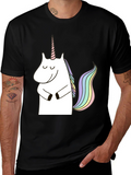 Unicorn Graphic Black T-Shirt