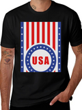 USA Flag Graphic Print T-Shirt