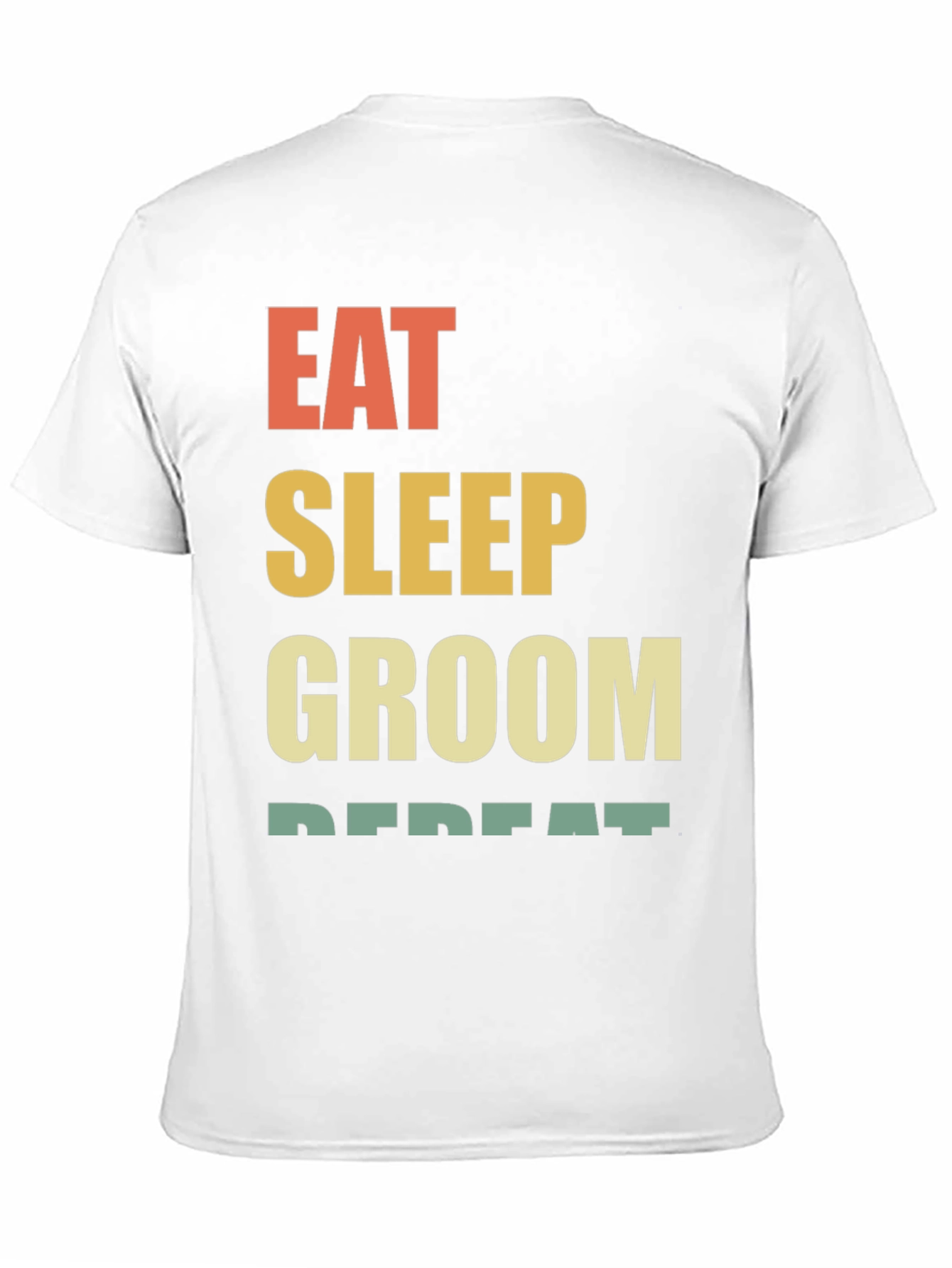 Eat Sleep Groom Repeat T-Shirt - Black Cotton Tee
