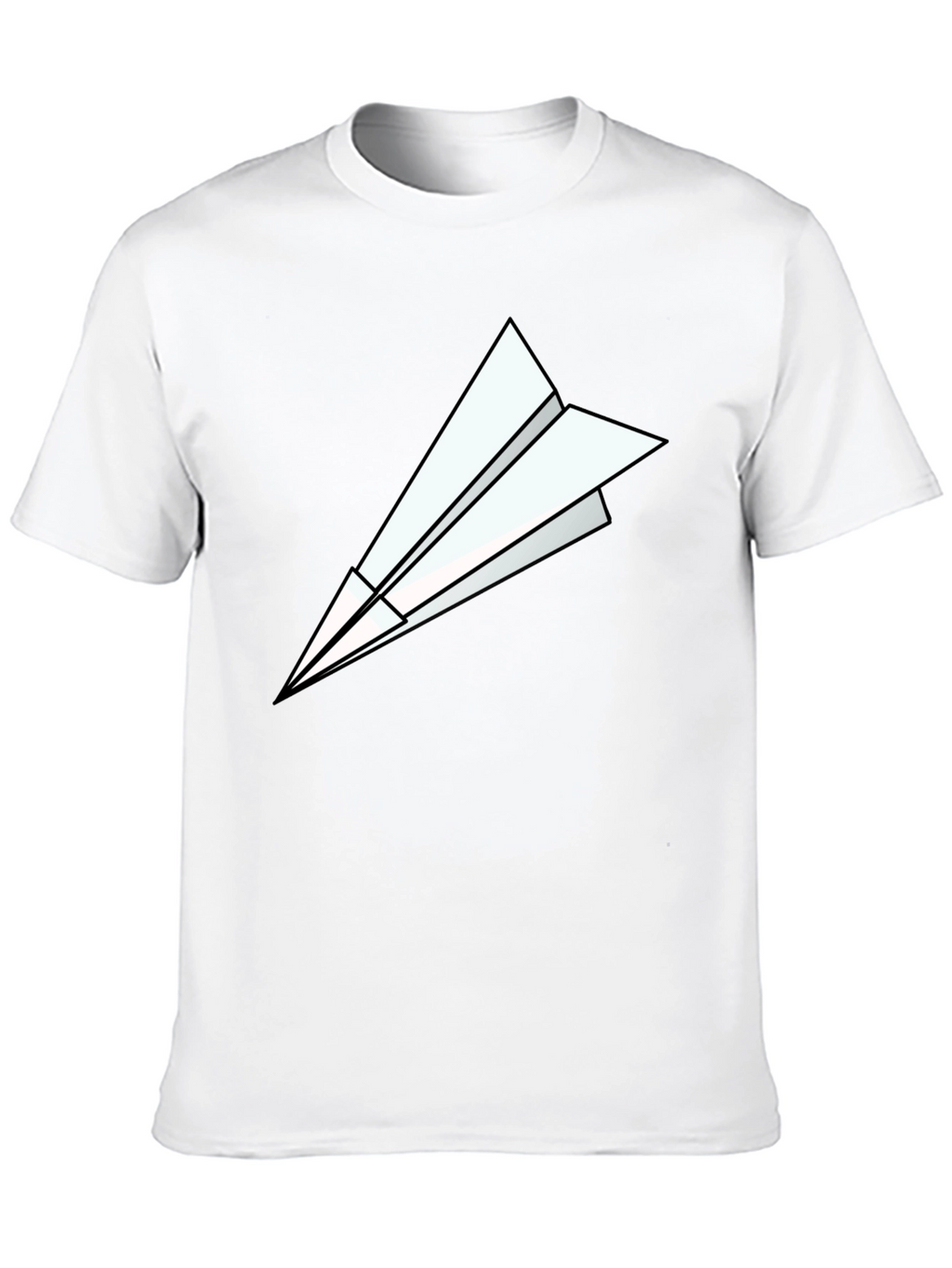 Paper Airplane Graphic Tee - Modern Black T-Shirt