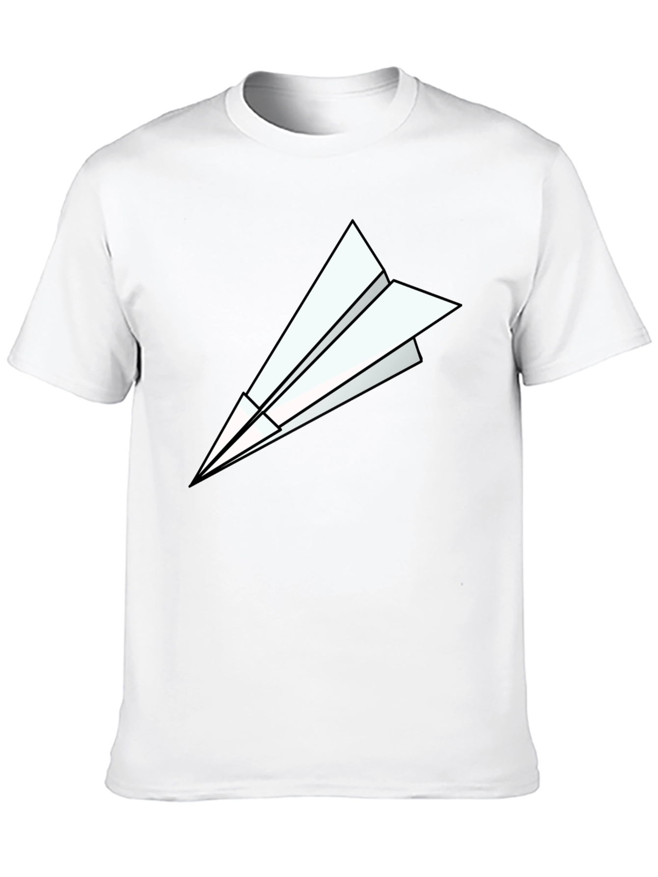 Paper Airplane Graphic Tee - Modern Black T-Shirt