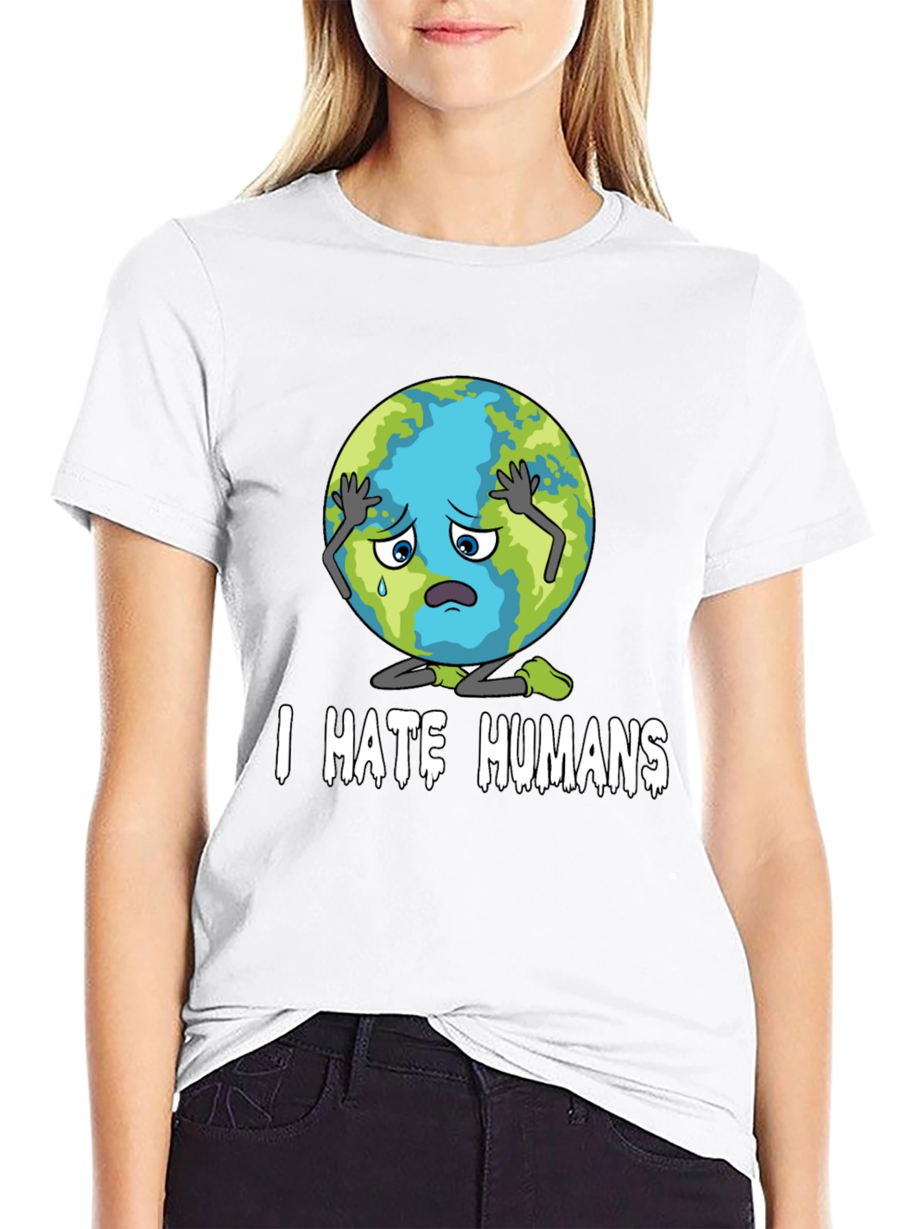 I Hate Humans T-Shirt - Earth Graphic Tee